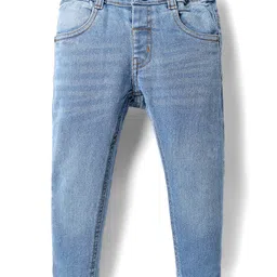Simply Premium Denim Full Length Washed Jeans - Light Blue-picture-0
