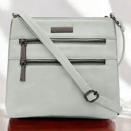 VISMIINTREND Pu Leather Sling Crossbody Bag for Women Girls Stylish Travel Handbag with Adjustable Strap Birthday Gift for Wife, Mother, Girls - Grey-picture-45