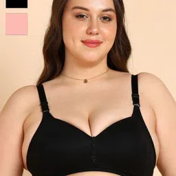 KOMLI Pack Of 2 Full Coverage Lightly Padded Cotton Minimizer Bra-55