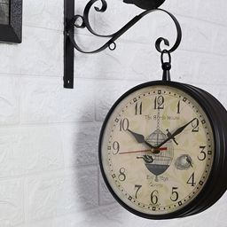 Nutts Black & Brown Digital Traditional Wall Clock-12