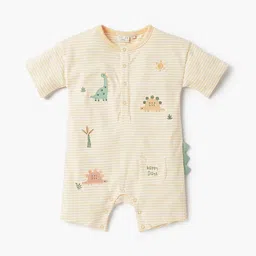 Juniors by Babyshop Infant Boys Striped Cotton Romper-image-76