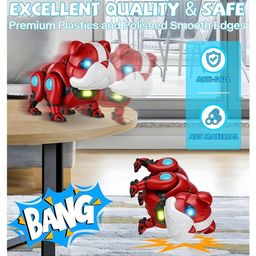Akn Toys Battery Operated Robot Dog Machine Toy Lighting Toy Walking Toy Available in Multi Color Dog Look Like a Robot Dog Look Like a Intelligent - Pack of 1 image 3