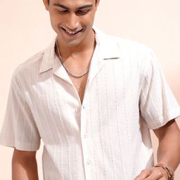 LOCOMOTIVE Men Opaque Striped Casual Shirt-image-93