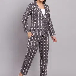 KALINI Women Printed Long  Sleeve Blazer & Trouser Co-Ords-picture-18