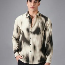 Moda Rapido Spread Collar Abstract Printed Opaque Shirt-picture-33