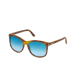 Tom Ford Women Brown Lens & Brown Square Sunglasses with-picture-2