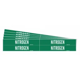 BRADY Vinyl Pipe Marker Nitrogen Green and White 1-1/8 x 7 x 0.004 inch, 781XE2 (Pack of 5)-image-54