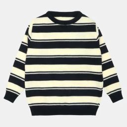 Elefantino Unisex Black & Beige Striped Full Sleeves Sweaters & Cardigans-image-89