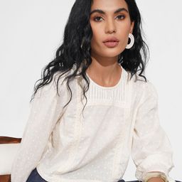 AKKRITI BY PANTALOONS Women Pure Cotton Self Design Top-picture-6