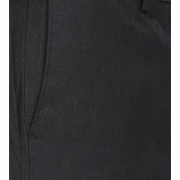 Arrow Charcoal Regular Fit Self Pattern Flat Front Trousers image 4