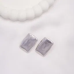 Perfectly Average Rectangle Studs Silver image 1