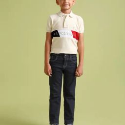 US Polo Kids Boys Blue Cotton Jeans-image-86