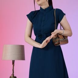 Femvy Georgette Fit & Flare Midi Dress-picture-38