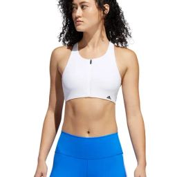 Adidas White Non Wired Padded Ult Bra Sports Bra-image-49