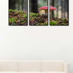 999store Brown & Pink Printed Mushroom Paintings - Set of 3-11
