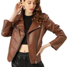 Leather Retail Brown Regular Fit Jacket-picture-18