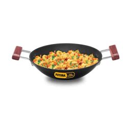 Hawkins Black Hard Anodised Deep Fry Pan Kadhai with Two short handles - 2 Litre-44