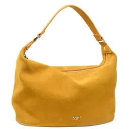 Tohl Yellow Solid Large Hobo Handbag-48