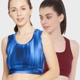 Clovia Multicolor Printed Sports Bra (Pack of 2)-14