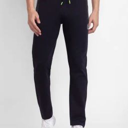 Spykar Blue Cotton Slim Fit Trackpants-image-40