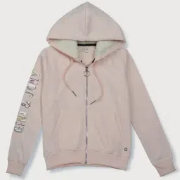 Gini & Jony Kids Pink Cotton Sequence Full Sleeves Jacket-image-23