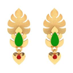 P.C. Chandra Jewellers 22k Gold Heart to Heart Earrings for Women-image-64
