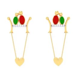 P.C. Chandra Jewellers 22k Gold Made for Each Other Earrings for Women-image-80