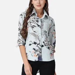 Cation Blue Printed Shirt-98