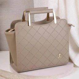 Mochi Grey Textured Medium Handbag-image-21