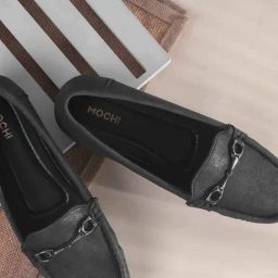 Mochi Women's Black Casual Loafers-picture-19