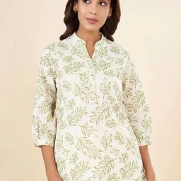 Akkriti by Pantaloons White Printed A Line Short Kurti-picture-34