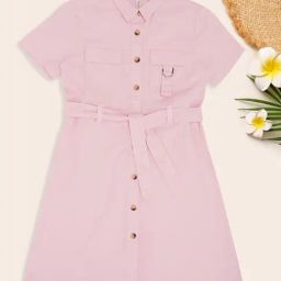 Pantaloons Junior Girls Pink Dress-image-25
