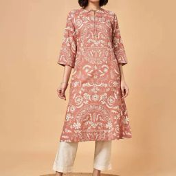 Marigold Lane Brown Printed A Line Kurta-picture-31