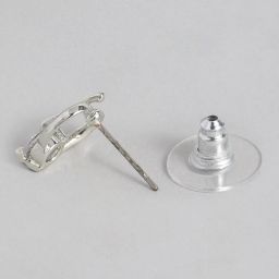 Estele Rhodium-Plated CZ Heart Shaped Stud Earrings for Women image 4