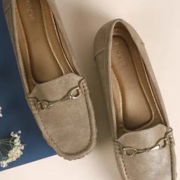 Mochi Women's Gold Casual Loafers-image-53