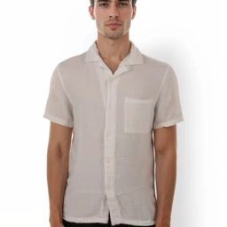 Celio* Optical White Regular Fit Texture Shirt-image-88