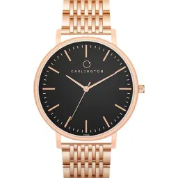 Carlington Iconic 2033 RoseBlack Analog Watch for Women-image-42