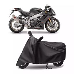 Auto Pearl Polyester Two Wheeler Cover for Aprilia RSV4 (Grey)-image-14