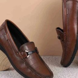 Mochi Men's Tan Casual Loafers-image-99