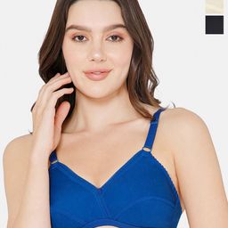 NAIDU HALL Pack Of 3 Full Coverage Non Padded Cotton Everyday Bras With All Day Comfort-picture-28