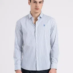 Red Tape White Loose Fit Striped Shirt-picture-9