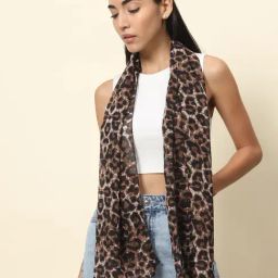 Trend Arrest Brown & Black Animal Print Scarf-picture-6