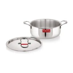 HAZEL Triply Stainless Steel Induction Bottom Stock Pot with Handle & Lid 5 L (Silver, 28.3 cm)-image-78