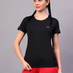 Vector X Black Polyester Solid Half Sleeves Sport T-Shirt-image-59