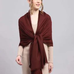 Monte Carlo Dark Maroon Regular Fit Stole-image-99