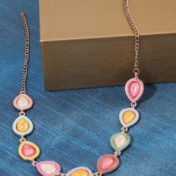 Zaveri Pearls Gold-Plated Choker Necklace-image-2