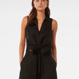 Forever New Tanya Tie Front Shirt-image-97