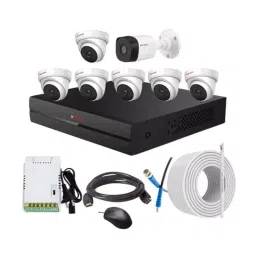 CP PLUS CCTV Combo Kit 2.4 MP Indoor & Outdoor with 8 Channel DVR, 1 Bullet 6 Dome Camera, 8 Channel SMPS, 70 m Copper Cable & Connectors-image-84