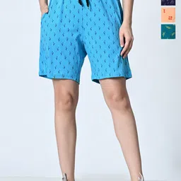 BAESD Women Conversational Printed High-Rise Shorts-image-86