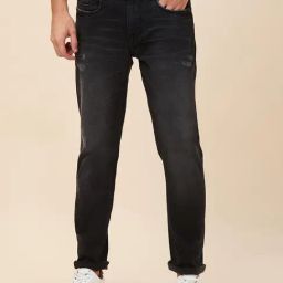 Being Human Black Blended Slim Fit Solid Jeans-image-93